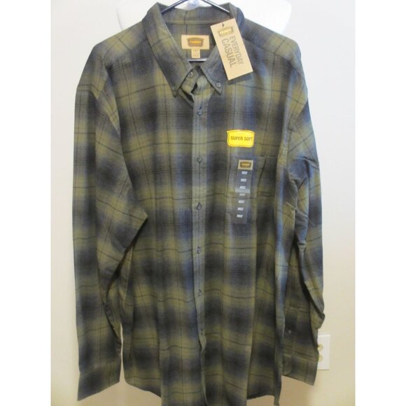 The Foundry Big & Tall 2XLT Plaid Flannel Shirt Super Soft Cotton Everyday Casua - Picture 1 of 4